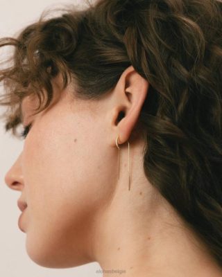 Alohas Belgie | Alohas Ahull - gouden oorbellen vrouwen Z22T1163 goud