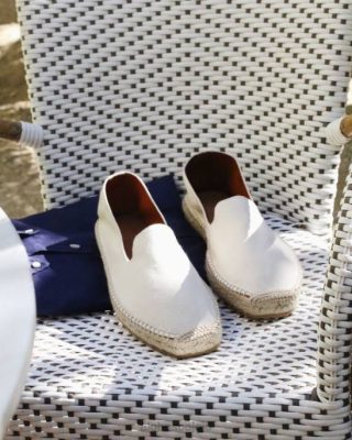 Alohas Belgie | Alohas Apoint - White Leather Espadrilles vrouwen Z22T555