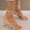 Alohas Belgie | Alohas Bellini - witte lederen sandalen vrouwen Z22T299 parelwit