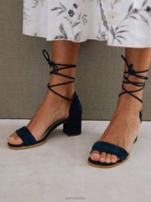 Alohas Belgie | Alohas Dakota - Blue Suede Sandals vrouwen Z22T249 blauw