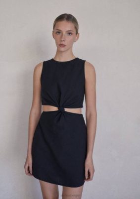 Alohas Belgie | Alohas Dally - open buikjurk vrouwen Z22T909 zwart