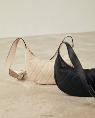 Alohas Belgie | Alohas De J - witte lederen handtas vrouwen Z22T1148 ivoor