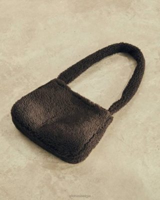 Alohas Belgie | Alohas De P - Brown Shearling Handtas vrouwen Z22T1176 Koffiebruin