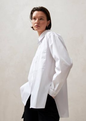 Alohas Belgie | Alohas Domenica - wit katoenen shirt vrouwen Z22T626 wit