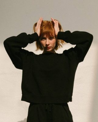 Alohas Belgie | Alohas Doppio - Black Cotton Top vrouwen Z22T1001 zwart