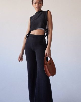 Alohas Belgie | Alohas Eenvoudig - Black Knit -broek vrouwen Z22T698 zwart