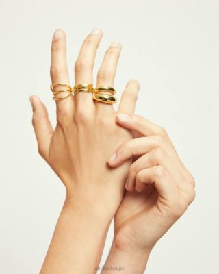 Alohas Belgie | Alohas Eenvoudig - gouden ring vrouwen Z22T1131 goud