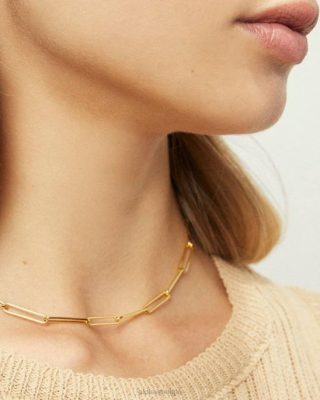 Alohas Belgie | Alohas Gekoppeld - gouden ketting vrouwen Z22T1116 goud