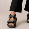 Alohas Belgie | Alohas Hook -lus - Black lederen sandalen vrouwen Z22T235 zwart