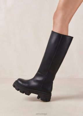 Alohas Belgie | Alohas Katiuska - zwarte lederen laarzen vrouwen Z22T97 zwart