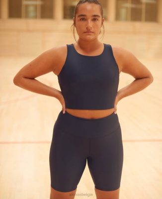 Alohas Belgie | Alohas Kern - blauwe top vrouwen Z22T898 diep blauw