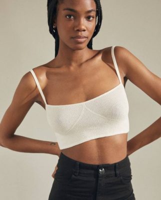 Alohas Belgie | Alohas Limelight - White Knit Top vrouwen Z22T819