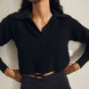 Alohas Belgie | Alohas Luchtvaartmaatschappij - Black Knit Top vrouwen Z22T694 zwart