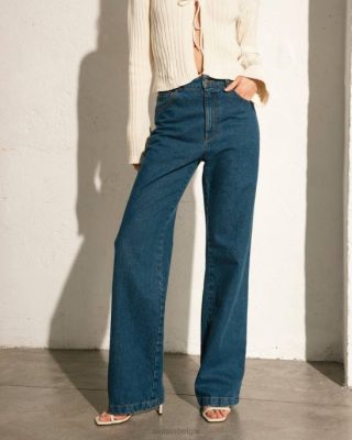 Alohas Belgie | Alohas Maandag - Blue Cotton Jeans vrouwen Z22T816 blauw