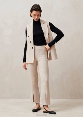 Alohas Belgie | Alohas Martina - Beige Flare Pants vrouwen Z22T620 beige