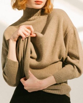 Alohas Belgie | Alohas Passagier - Bruine gebreide top vrouwen Z22T764 nootmuskaatbruin