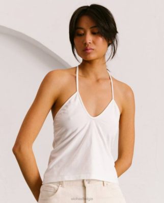 Alohas Belgie | Alohas Pipe Dream - White Cotton Top vrouwen Z22T1005 ivoor