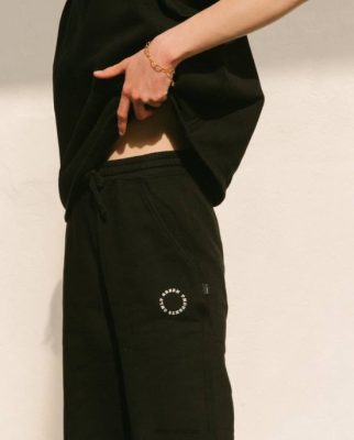 Alohas Belgie | Alohas Ristretto - Zwarte katoenen broek vrouwen Z22T796 zwart