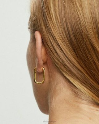 Alohas Belgie | Alohas Sagitta - Gouden oorbellen vrouwen Z22T1030 goud