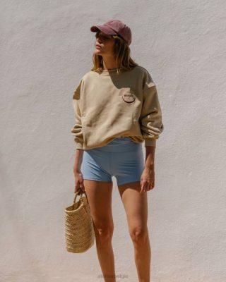 Alohas Belgie | Alohas Souls - Beige Sweatshirt vrouwen Z22T613