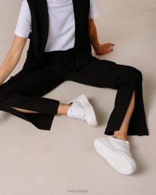 Alohas Belgie | Alohas TB.65 - Witte vegan lederen sneakers vrouwen Z22T91 Helder wit