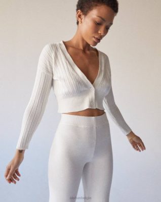 Alohas Belgie | Alohas Tedere - Wit Cardigan vrouwen Z22T727 ivoor