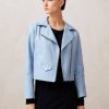 Alohas Belgie | Alohas Tours - Blue lederen jas vrouwen Z22T1024 Maui Blue