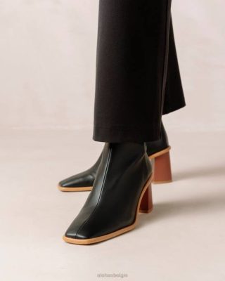 Alohas Belgie | Alohas West Cape Corn - zwarte vegan lederen laarzen vrouwen Z22T453 zwart