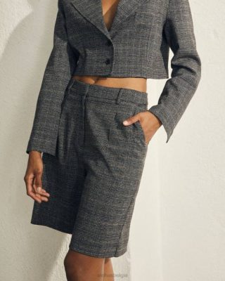 Alohas Belgie | Alohas Zestkilte - grijze shorts vrouwen Z22T881 Controleert afdrukken