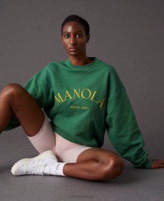 Alohas Belgie | Alohas iconica - groen sweatshirt vrouwen Z22T608