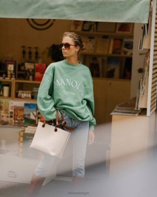 Alohas Belgie | Alohas iconica - groen sweatshirt vrouwen Z22T904