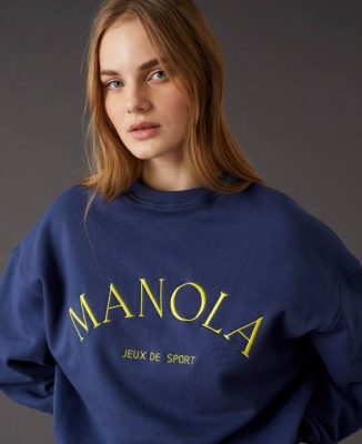 Alohas Belgie | Alohas iconica - marineblauw sweatshirt vrouwen Z22T906