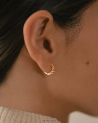 Alohas Belgie | Alohas jazzed - gouden oorbellen vrouwen Z22T1068 goud