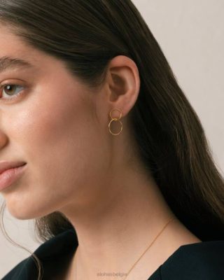 Alohas Belgie | Alohas papaya - gouden oorbellen vrouwen Z22T1165 goud