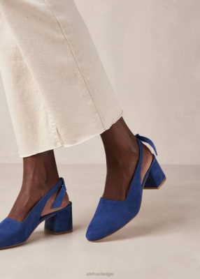 Alohas Schoenen | Alohas Charlotte - Blue Suede Pumps vrouwen Z22T384 blauw