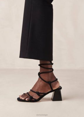 Alohas Schoenen | Alohas Goldie - zwarte lederen sandalen vrouwen Z22T240 zwart