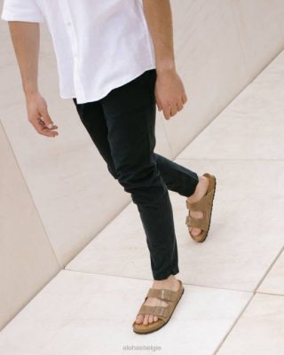 Alohas Schoenen | Alohas Homey riem - bruine lederen sandalen vrouwen Z22T564