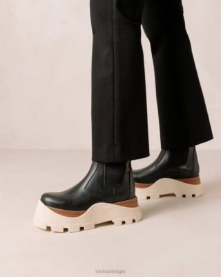 Alohas Schoenen | Alohas Phoenix Marcona - Black lederen laarzen vrouwen Z22T578 Marcona Black