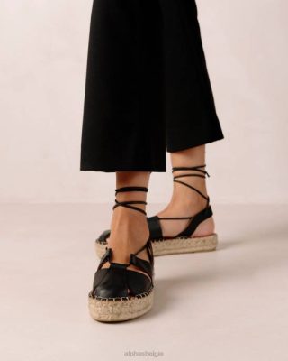 Alohas Schoenen | Alohas Roots - Black Espadrilles vrouwen Z22T594 zwart