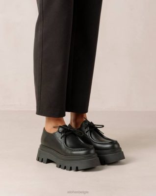 Alohas Schoenen | Alohas tycoon - zwarte lederen loafers vrouwen Z22T154 zwart